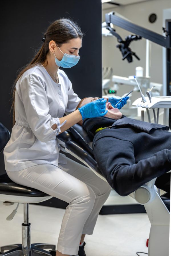 close up of a dental eximanation