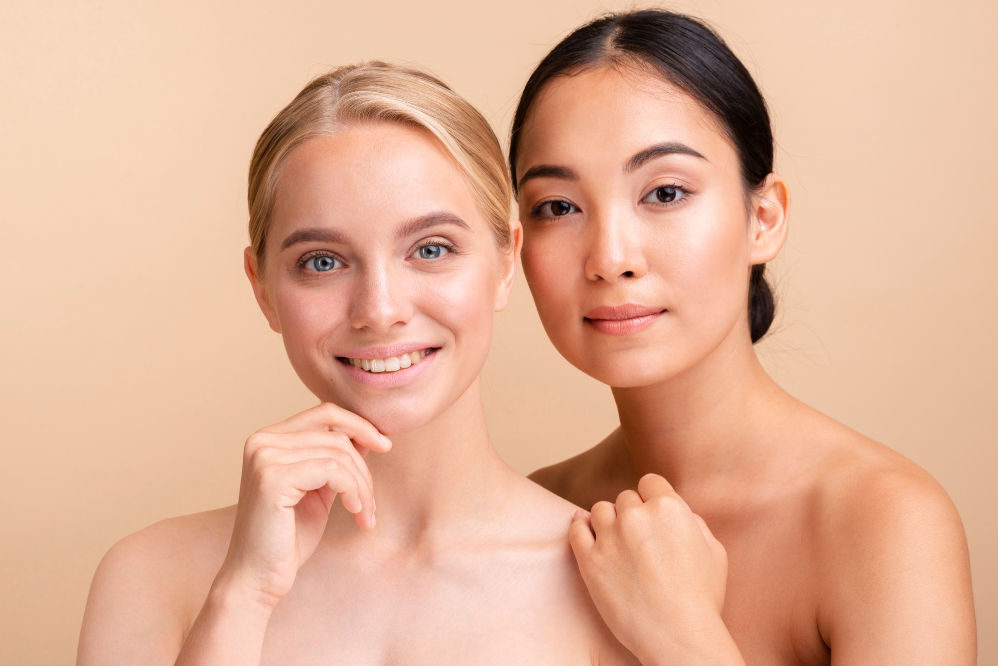 Beauty models looking at camera