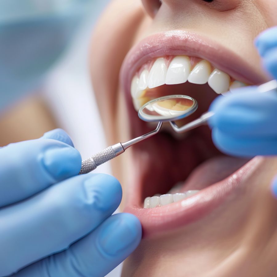 close up of a dental eximanation