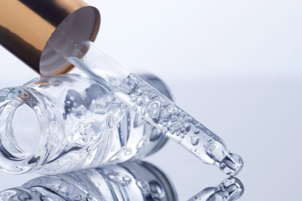 Close up on hyaluronic acid treatment